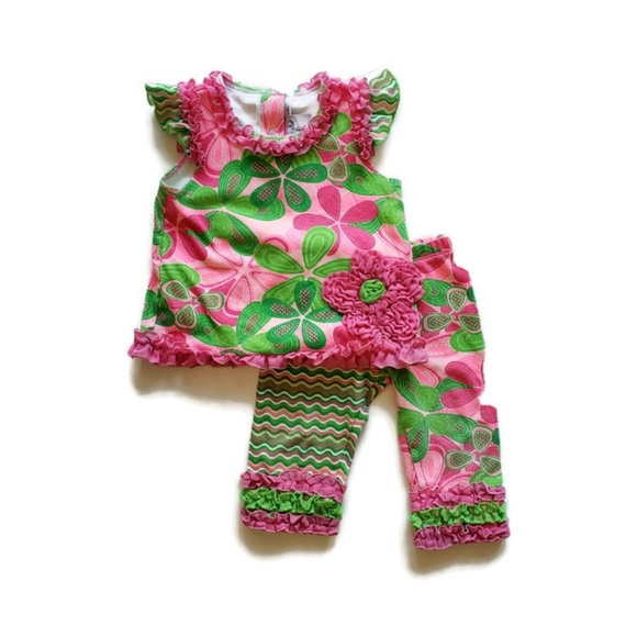 2T//3T NWT Mud Pie Little Sprout Tunic and Leggings 12-18m